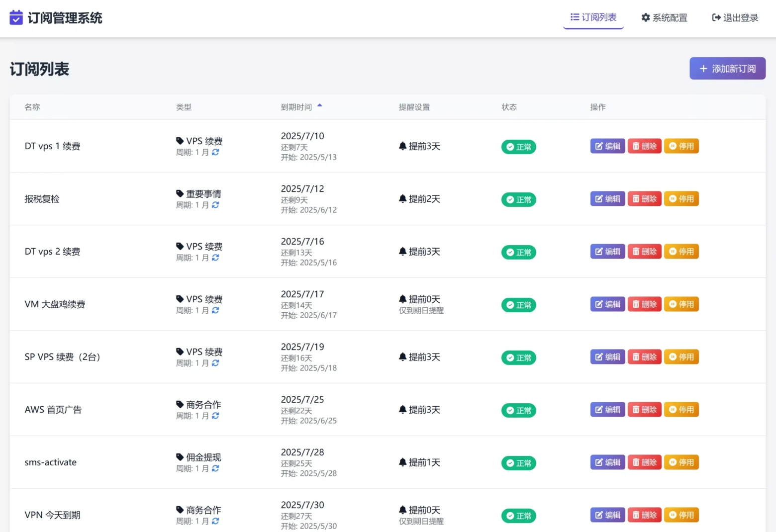 图片[2]-SubsTracker 订阅管理与提醒系统：再也不怕忘记续费